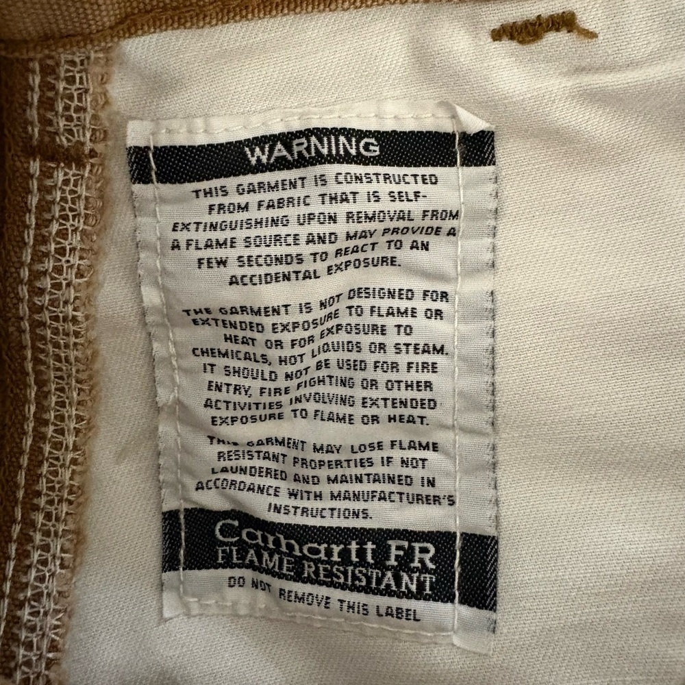 Carhartt Men's FR Brown Heavy Denim Fire Resistant Work Jeans - Picture 3 of 4